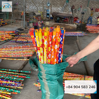 Vente en gros 2025 Bâton de vadrouille en bois d'eucalyptus du Vietnam avec tête de balai en PVC Outils de nettoyage en vrac