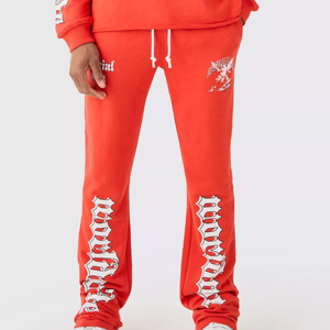 Street Wear Cotton Male Tracksuit Custom 2 Pieces Sport Flare Tracksuit Set Men Clothing Hooded Tracksuit for Men <b>Winter</b> Season - Product Image 3