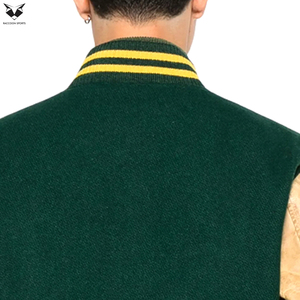 Veste universitaire pour homme de haute qualité en gros, avec broderie de logo personnalisé, patchwork, style streetwear, veste bomber unisexe, manteau Letterman - Product Image 1
