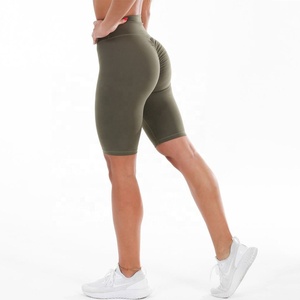 High <b>Elastic</b> <b>Waist</b> Seamless Yoga Shorts Women Breathable Quick Dry Biker Shorts Workout Fitness Shorts Casual Wear Sporty - Product Image 1