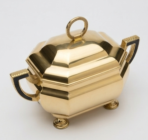Sopera de Metal Chapada en Oro, Vajilla Vintage de Plata Esterlina, Sopera de Metal para Uso en el Hogar y la Cocina - Product Image 3