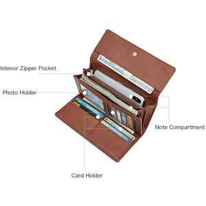 Cartera Negra de Cuero PU de Moda de Lujo Hecha a Mano para Hombre, Cartera Delgada - Product Image 2