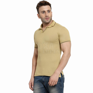 OEM Venta al por mayor 2024 Hombres de secado rápido de algodón Gimnasio Polo Camisetas Ropa de fitness Logotipo personalizado Opciones de marca en blanco de punto de manga corta - Product Image 4