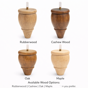 Pieds de meubles en bois massif tournés courts et robustes pour canapé, chaise, table - Style classique, personnalisable OEM, pour salon, fabriqué au Vietnam - Product Image 3