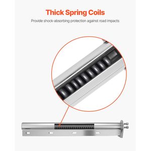 Supporti Cromati a Molla per Paraspruzzi, Distanza Bulloni 1 1/8'', Resistenti, 1 Paio, per Camion, in Acciaio - Product Image 4