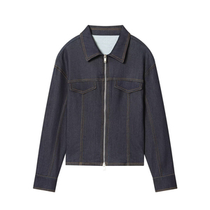Chaqueta Vaquera Tejida con Botones para Mujer, Transpirable, Clásica, Informal, Mezcla de Algodón, Moda Moderna, Proveedor Mayorista Personalizado OEM ODM - Product Image 1