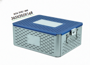 Azicon's Custom <b>Aluminum</b> Perforated Sterilization <b>Container</b> Medical Autoclave Cassette Box Surgical Instrument Tray - Product Image 4