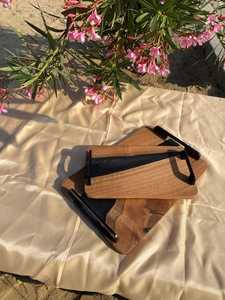 Elegant Handmade <b>Epoxy</b> Resin River Wood Serving Tray with Polished Metal Handles for Charcuterie, Cheese, <b>Coffee</b> & Tea Serving - Product Image 6