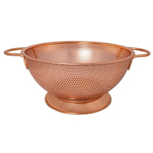 Colador de Metal de Alta Calidad con Mango de Acero Inoxidable, Apto para Lavavajillas, Malla Fina, Ofrece Resistencia Superior para Alimentos Pesados como Pasta - Product Image 1