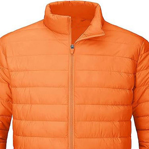Stylish Men's Puffer Bomber <b>Jacket</b> Modern Design Casual Durable Winter Coat Zipper Warm Fashionable Outerwear Water Resistant - Product Image 2