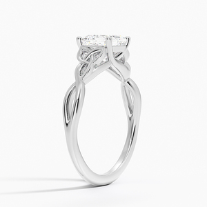 Anillo BOJ 038 con Corte Asscher, Plata 925, Anillo de Diamantes con Nudo Celta, 2ct, Color D, VVS1, Moissanita, Certificado GRA, Precio Bajo en Oferta - Product Image 2