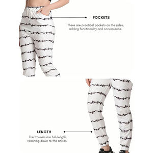 Pantalon de jogging en molleton bouclette pour femme, taille haute, cordon de serrage, bas élastiqués, doux, brossé, respirant, mélange de coton, pour la détente - Product Image 4