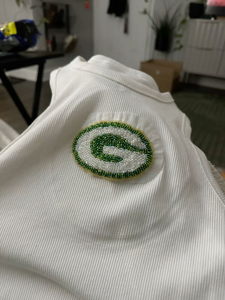 Elegante Top Corto NOVA STAR CRAFT con Cuentas, Detalles Hechos a Mano con Cuentas de Semillas, Bordado de Cuentas de Semillas a la Moda para Uso Diario - Product Image 2