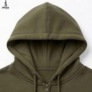 Sweat à capuche zippé intégral pour homme, style hip-hop, épais, noir, 100% coton, impression personnalisée, fermeture éclair - Product Image 4
