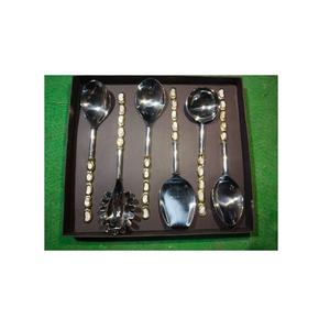 Juego de cubiertos de acero inoxidable con mango de latón dorado de 12 piezas al por mayor, tenedores y cucharas, elegante caja, desechable, apto para lavavajillas. - Product Image 5