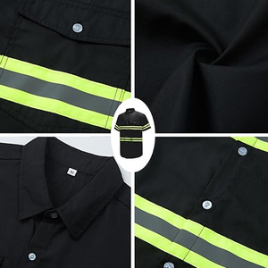 เสื้อโปโล RELICSTAR CARPORATION สีส้มสะท้อนแสงสำหรับทุกเพศ  แถบสะท้อนแสง ชุดทำงาน ยูนิฟอร์ม ผ้าฝ้าย สวมใส่สบาย กันลม - Product Image 3