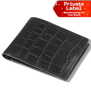 Portefeuille en cuir pour homme avec protection RFID, porte-cartes sécurisé, portefeuille bifold en cuir véritable avec blocage RFID, marque personnalisée - Product Image 1