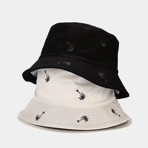 Sombrero de Pescador Unisex BRANIS SPORTS, Estilo Urbano, 100% Lona de Algodón, Bordado de Palmera Tropical, para Playa, Aire Libre, Casual, para las Cuatro Estaciones - Product Image 5