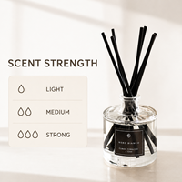 Diffuseur à bâtonnets personnalisé 100 ml, bâtonnets en fibre noire, marque privée, parfum citron, écologique, longue durée, non toxique pour la maison et le bureau