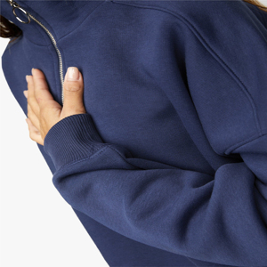 ชุดเซ็ทเสื้อฮู้ดซิปสีชมพู 2 ชิ้น พร้อมกางเกงจ็อกเกอร์ยาวเหนือเข่า ลายเรียบ สำหรับผู้หญิง รับสกรีนโลโก้ ชุดวอร์มผ้าฟลีซ กางเกงขาสั้นผ้าฝ้าย ขายส่ง - Product Image 3