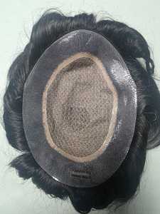 Miraj 8x6 für Lace Indian Hair Echthaar-Toupet Body Wave Deep Wave Remy Haarverlängerung Naturschwarz - Product Image 3