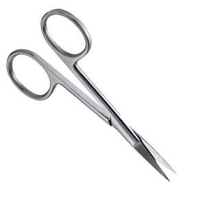 Tijeras Iris SQ-SI-HA11-016 4.5 con Puntas Curvas Afiladas para Zurdos, Instrumento Quirúrgico Alemán Premium, Manual, Certificado CE - Product Image 3