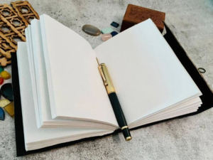 Antique En Cuir Journal Feuille Conception Rédaction Cahier Vierge Voyage Fournitures de Bureau Papeterie Papier Fait Main Ensemble Sketchbook - Product Image 6