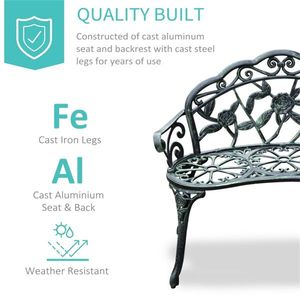 Panca da Giardino in Acciaio Inossidabile per Esterni e Soggiorno - Design Antico/Moderno - Product Image 3