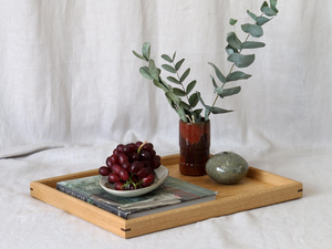 Bandeja Rectangular de Madera Natural, Tabla de Presentación de Alimentos Rústica, Plato Decorativo para Mesa de Comedor - Product Image 4