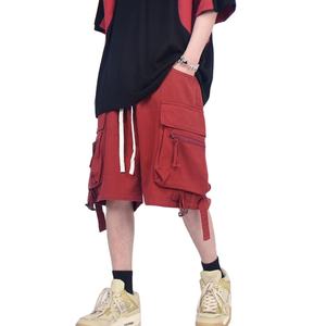 กางเกงวิ่งขาสั้นผู้ชายสำหรับฤดูร้อนเสื้อผ้าแนวสตรีทวินเทจไฮสตรีทชุดทำงานมีกระเป๋ากางเกงขาสั้นทรงหลวมผ้าย้อมโลโก้ตามสั่ง - Product Image 4