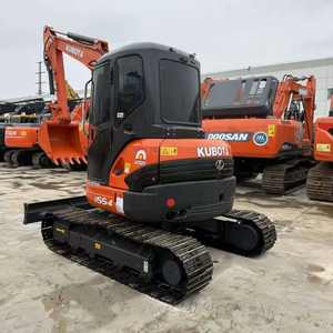 Premium Quality Used Kubota U55-4 Mini Digger Excellent Condition Wheel Excavator with 5 Ton Operating <b>Weight</b> and Motor for Sale - Product Image 1