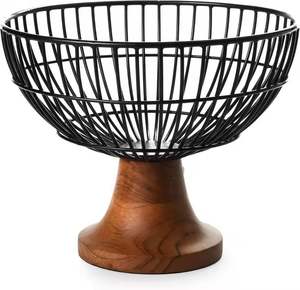 Vintage Silver Stainless Steel Metal Wire Fruit <b>Storage</b> Basket Stand Eco-Friendly <b>Space</b> <b>Saving</b> Customizable Size Home Hotel - Product Image 3