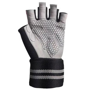 Gants de fitness légers pour hommes à demi-doigts, avec paume en polyester épaissie, support de poignet et fonction antidérapante, pour la gym - Product Image 5