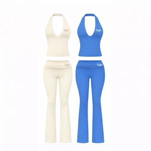 Leggings de yoga acampanados de la mejor calidad para mujer, conjuntos de entrenamiento, fitness, gimnasio, pantalones anchos, pantalones deportivos, pantalones acampanados suaves para mujer en oferta - Product Image 1