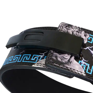 New durable Double Prong Cowhide Leather Weight Lifting <b>Belt</b> Gym Squats Waist Support Workout Deadlift Power <b>Belt</b> Custom - Product Image 4