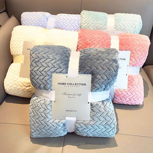 Wholesale Coral Fleece <b>Throw</b> Blanket Soft Warm Flannel Blanket for <b>Bed</b> Sofa Office Air Conditioning Custom OEM ODM - Product Image 2