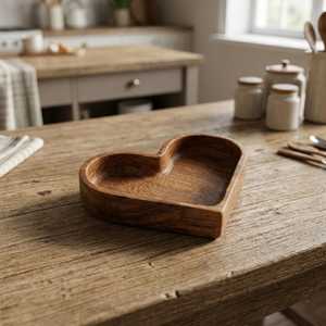 Plateau de rangement en bois, forme irrégulière, 1 compartiment, design classique, utilisation en cuisine, finition polie, multifonction, passe au lave-vaisselle - Product Image 5