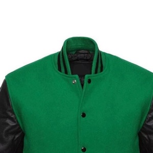 Customized Men's Luxury Varsity Letterman Bomber <b>Jacket</b> with Stand Collar Thick Wool Windproof & Breathable - Product Image 4