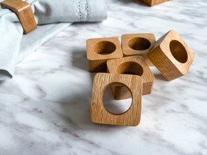 Handcrafted Wooden Napkin <b>Ring</b> Wholesale Price Handmade Napkin Holder Set for Dining Table Decor and Events - Product Image 2
