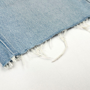 Shorts en jean taille haute pour femme en coton d'été, coupe ample avec ourlet retroussé - Product Image 5