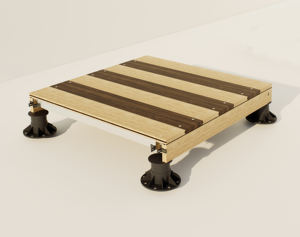 Planches de terrasse extérieures contemporaines brossées Anywood de Corée, composite bois-plastique haut de gamme, antidérapantes, imperméables et écologiques - Product Image 3