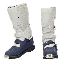 Sepatu Motor Adventure Touring Dual Sports Kulit Asli Anti Air Anti Angin Musim Panas Musim Dingin Kancing Pergelangan Kaki