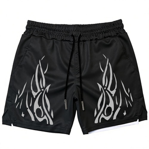 Pantalones Cortos Deportivos de Verano para Hombre, Tejidos, Transpirables, Ecológicos, de Secado Rápido, 2 en 1, Hasta la Rodilla, con Cierre de Cordón, para Gimnasio y Running - Product Image 2