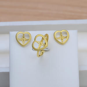 Ensemble de bijoux de mode pour femmes en argent S925 fait main, accessoire de bricolage, boucles d'oreilles en forme de cœur givrées, bague, pendentif, 1362 bijoux en perles - Product Image 1