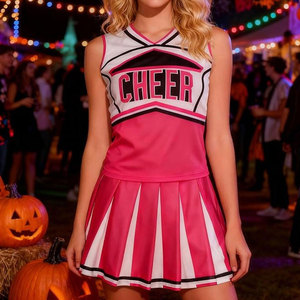 Ensemble d'uniformes de cheerleading personnalisés pour jeunes filles, robe de performance sans manches, uniforme de compétition, spandex long, séchage rapide - Product Image 4