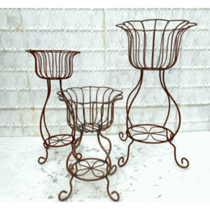 Handmade Classic Modern High Quality Iron Eco-Friendly Hand Carved Planter <b>Stand</b> for Garden Home Nursery Flower <b>Pots</b> & Planters - Product Image 3