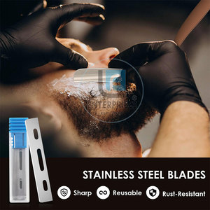 Fabricant de premier plan, vente en gros de rasoirs à lames droites en acier inoxydable de haute qualité avec manche en bois, dernier style, prix bas - Product Image 5
