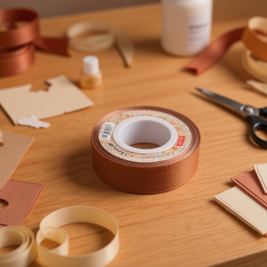 ILAN Nastro di Lino Marrone 3.8Cm X 5Cm per Artigianato e Decorazione - Product Image 3