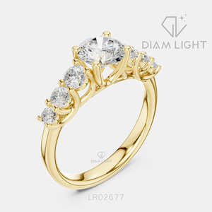 Bague de fiançailles en or blanc 14 carats avec diamant de laboratoire de 1,159 carats, coupe ronde, bague de mariée, certifiée IGI, bijoux fins, cadeau - Product Image 6