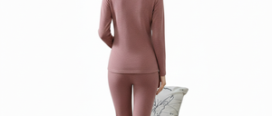 Conjunto de Ropa Interior Térmica para Mujer, Pantalones y Camiseta Larga, Gruesa, Transpirable, de Poliéster, para Invierno, Venta al Por Mayor - Product Image 5